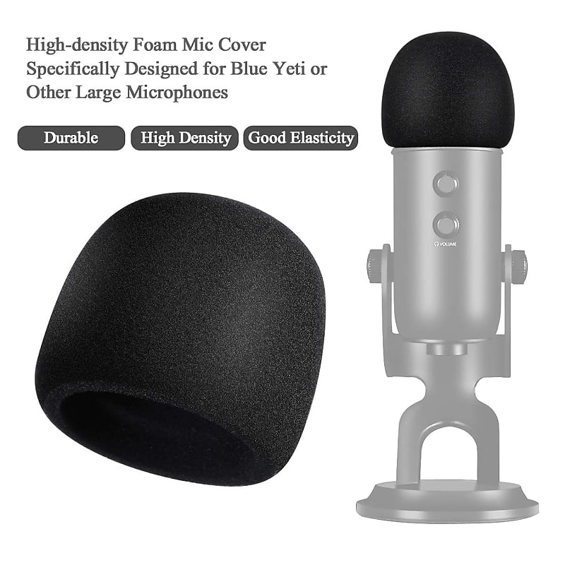 Yotto Microphone Pop Filter For Blue Yeti And Any Other Microphone,Dual  Layered Wind Pop Screen With 360°Gooseneck & Mic Cover Foam Windscreen For  Blue Yeti,Yeti Pro Condenser Microphone,2 In 1 Pack