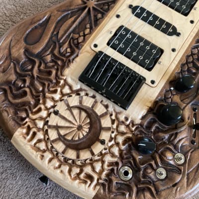 Dark Star Guitar Carved  2024 Woodruff Custom - DiMarzio, Schaller, Preamp, Walnut image 6