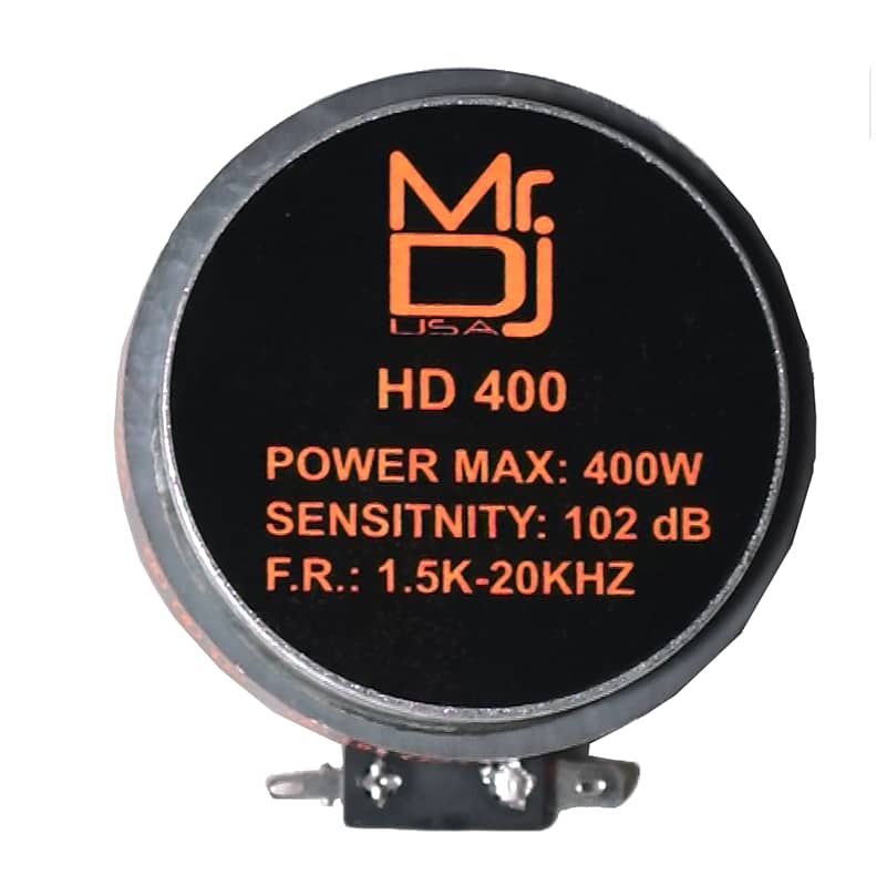Mr Dj HD-400 Horn Compression Driver Professional Grade 400 WATTS 1&quot; High-Frequency Compressor Dj Horn Driver Tweeter  			