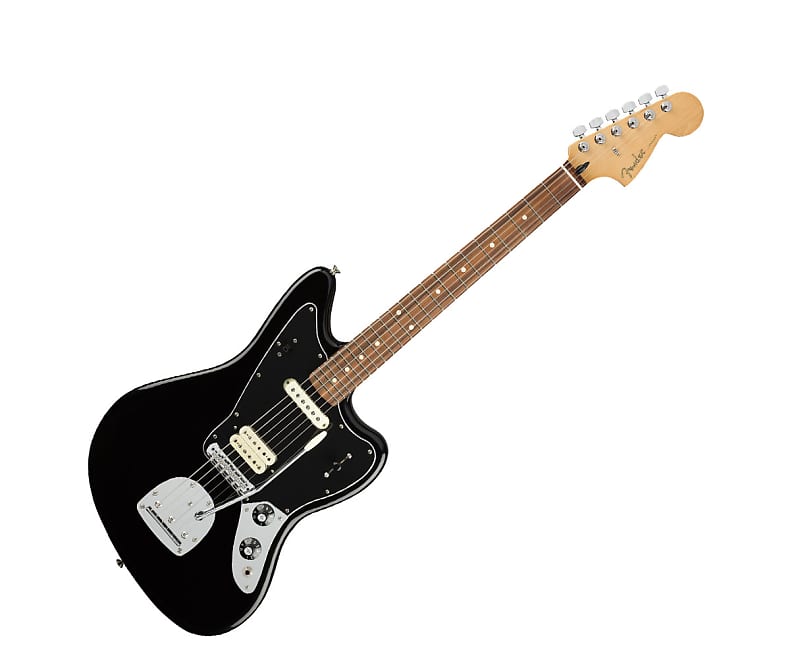 Used Fender Player Jaguar - Black w/ Pau Ferro FB image 1