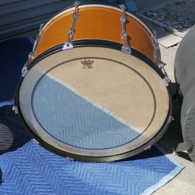 Slingerland Vintage 26 x14" Marching Bass Drum 1970's Sparkling Orange Pearl - CAN SHIP! image 1
