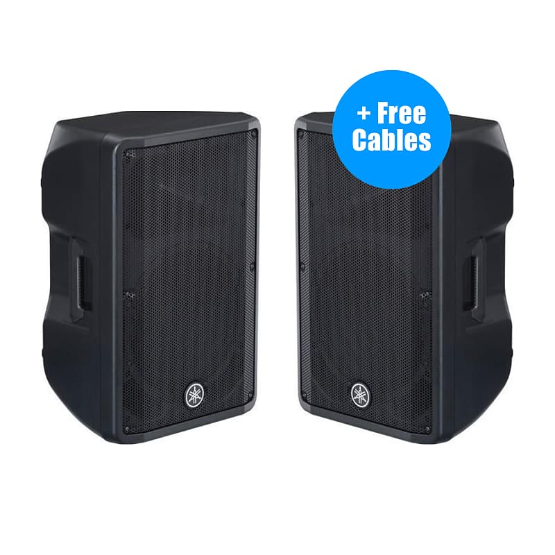 Yamaha DBR12- 12 2-Way Powered Loudspeaker Bundle with Cables  			
