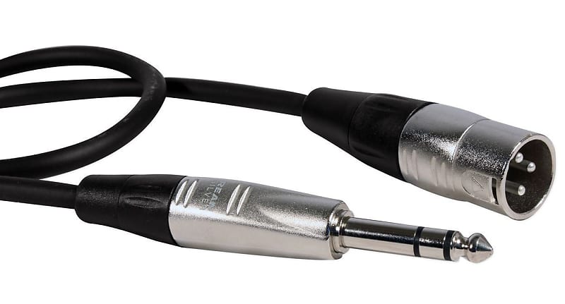 Hosa HSX-001.5 1.5 Foot Rean 1/4" TRS-XLR-3 Male Balanced Inter-Connect Cable image 1