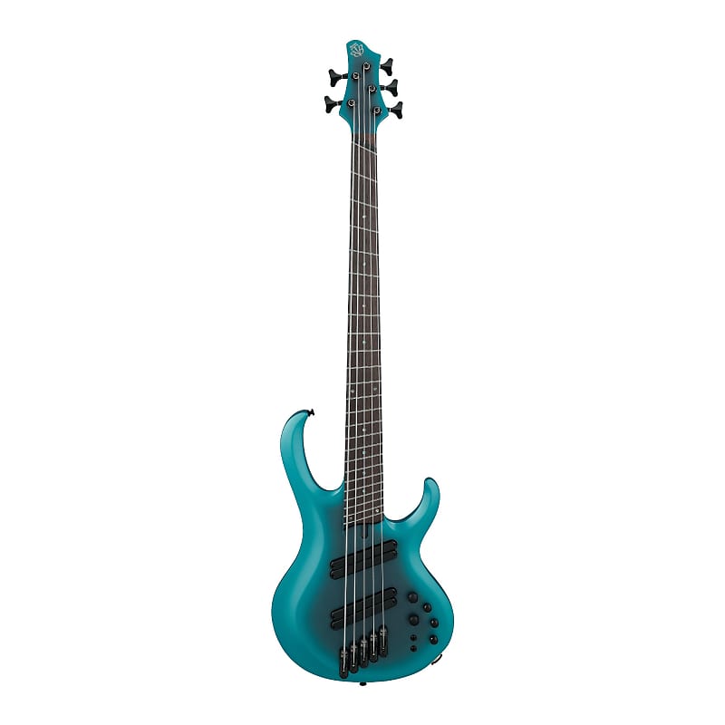Ibanez BTB605MSCEM 5-String Electric Bass Guitar with Case (Right-Hand, Cerulean Aura Burst Matte) image 1