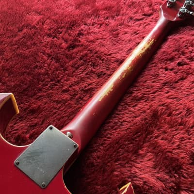 c.1967- Firstman / Teisco Gengakki Broadway Special MIJ Vintage Hollow Body Guitar   “Cherry Red” image 10