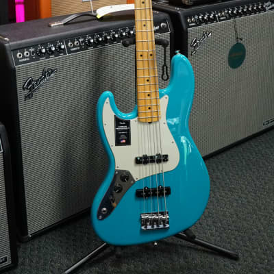 Fender American Professional II Jazz Bass Left-Handed w/ Maple Fretboard - Miami Blue image 1