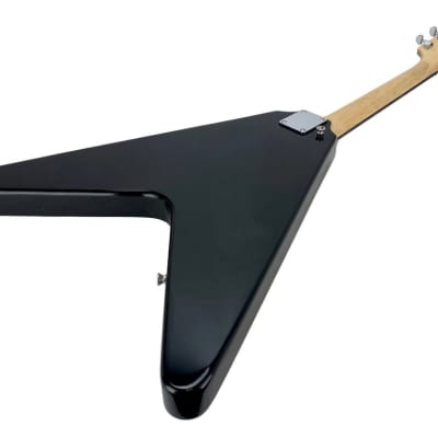 Zenison Full Size Right Handed Flying V Electric 6 String Guitar 2022 Black image 4