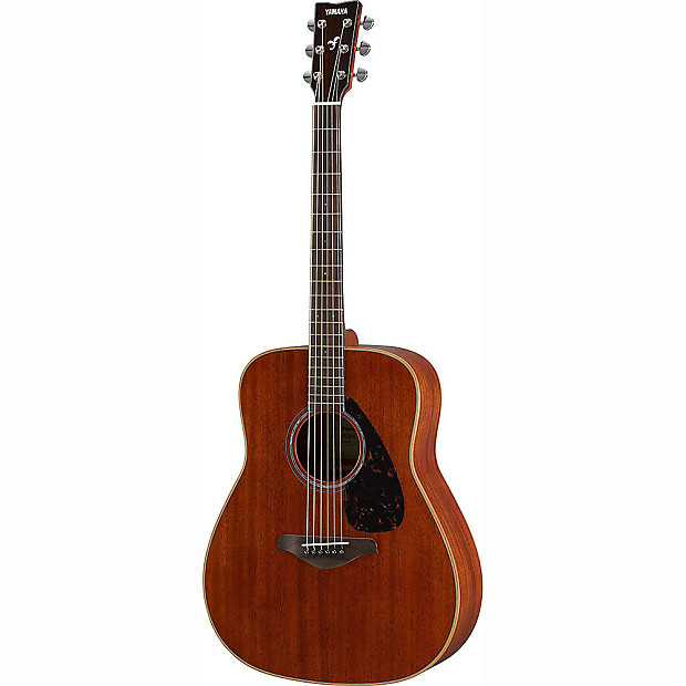 Yamaha FG850 Solid Mahogany Top Acoustic Guitar Natural image 1