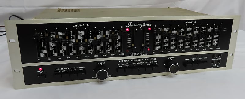 Vintage Soundcraftsmen PE2217-R Preamplifier Equalizer - Preamp EQ  			