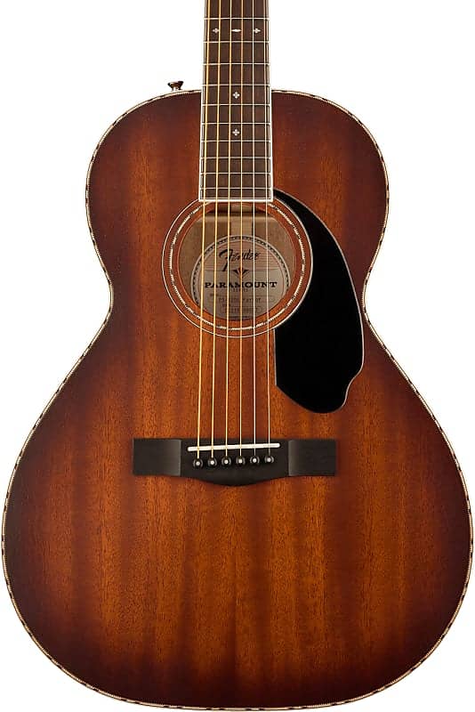 Fender PS-220E Parlor Acoustic Guitar. All Mahogany, Ovangkol Fingerboard, Aged Cognac Burst image 1