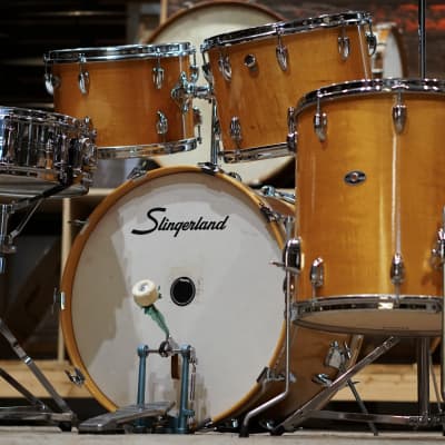 | Natural NOS Set 1973 Drum Slingerland Hardware Maple w/Full 13/14/16/22/5x14\