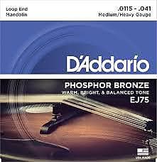 D'Addario EJ75 Phosphor Bronze Medium/Heavy Mandolin Strings (11.5-41) image 1