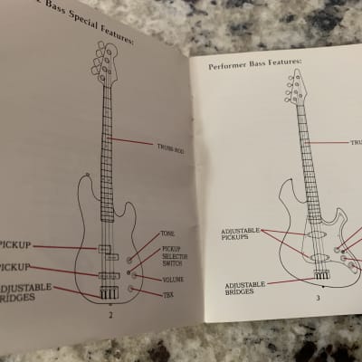 Fender Contemporary Jazz Bass Special / Performer Bass Manual 80’s image 3