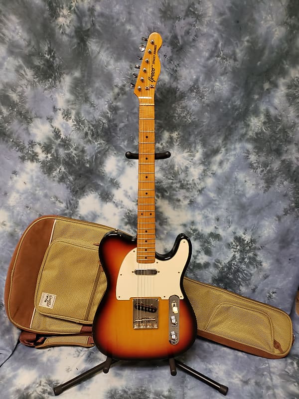 1975 Greco Spacey Sounds Tele Style Sunburst Top Loader Pro Setup Tweed  Gigbag | Reverb Cyprus