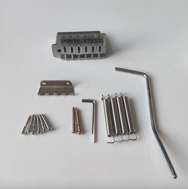 1 Set Strat Style Guitar Steel Bridge Tremolo with Brass Reverb