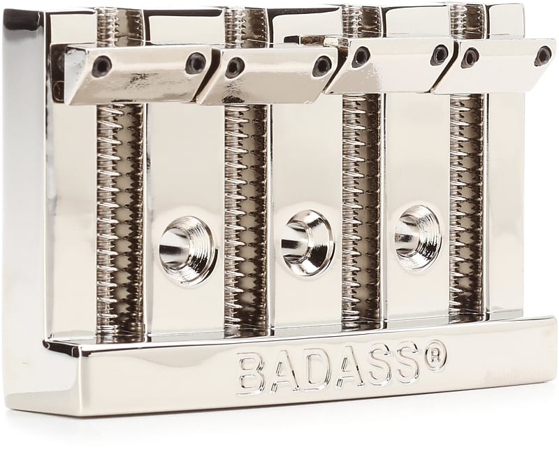 Bass Bridge 4 String Nickel Badass II ™ Bass Bridge For 4
