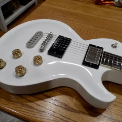 Dean Soltero Electric Guitar Gloss White 2008 with Upgrades Seymour Duncan SH-12 George Lynch Screamin' Demon Humbucker Pickup Push Pull Coil Splitting Pots Strap Locks image 3