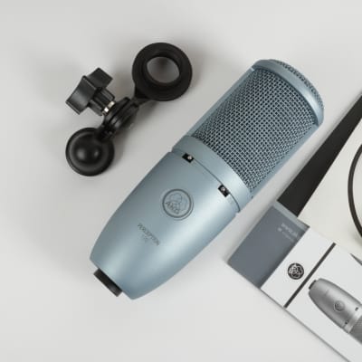 AKG Perception 120 Medium Diaphragm Cardioid Condenser Microphone 2000s - Light Blue - MINT! image 2