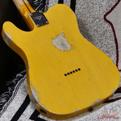 Fender Custom Shop 1950 Ash Esquire Hand-Wound Pickup Heavy Relic Aged Nocaster Blonde 6.90 LBS image 12