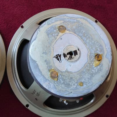 Celestion Matching Quad Celestion G12 H Greenback Pulsonic cones 16ohm 30 watt 1972 image 5