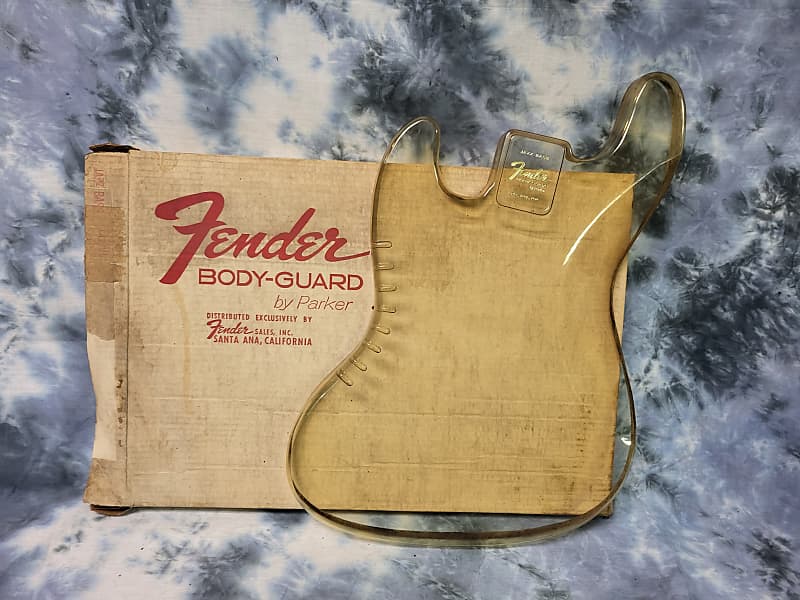 Immagine Vintage 1960's New Old Stock Fender Jazz Bass Clear Parker Body-Guard Opened Box - 1