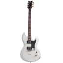 Schecter Omen S-II 6-String Solid Body Electric Guitar, 24 Frets, Thin 'C' Shape Neck, Rosewood Fretboard, Vintage White