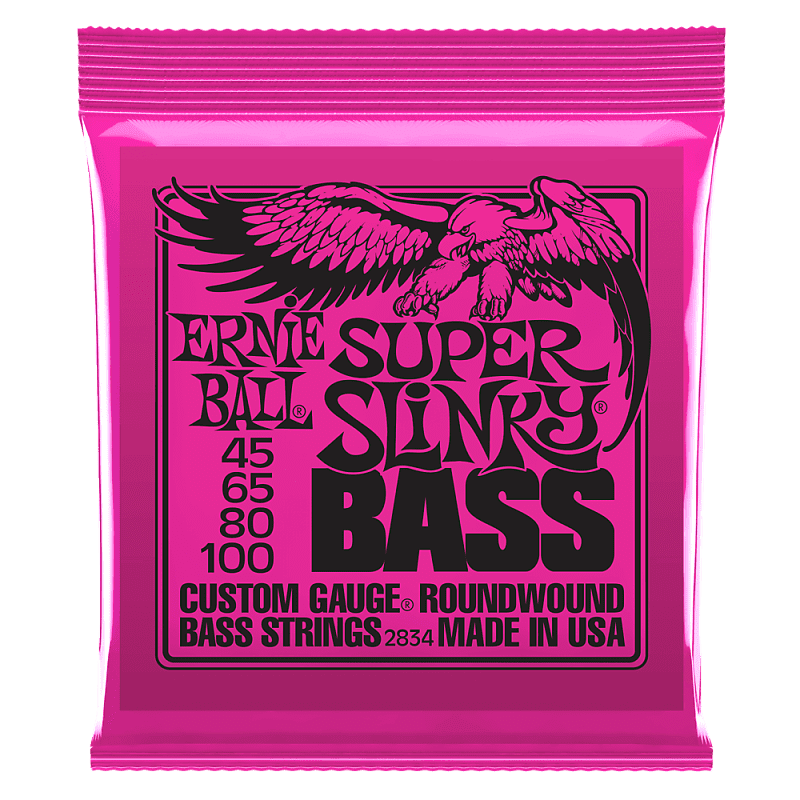 Ernie Ball Slinky Nickel Wound Electric Bass Strings - Super Slinky Bass 45-100 image 1