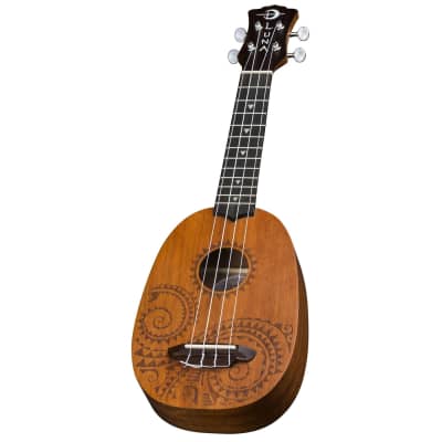Luna Tattoo Mahogany Soprano Pineapple Ukulele Pack image 3