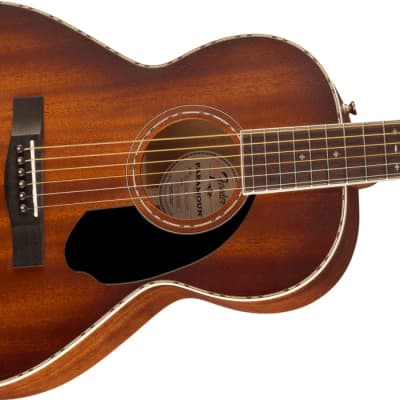 Fender - B-STOCK - PS-220E - Parlor Acoustic-Electric Guitar - All Mahogany / Ovangkol Fingerboard - Aged Cognac Burst - w/ Hardshell Case image 1
