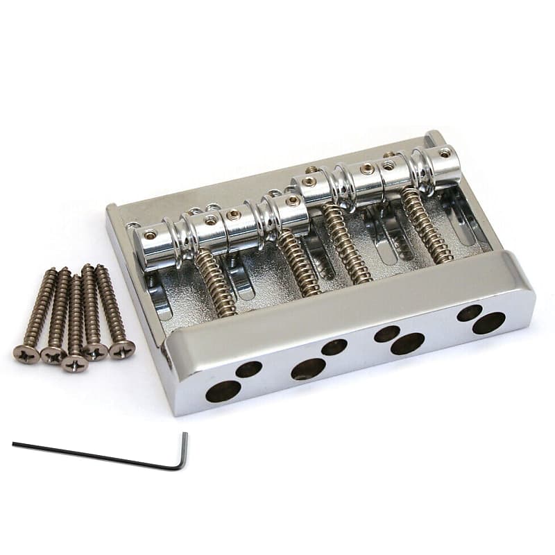 Fender Deluxe HiMass 4String Bass Bridge Assembly, Chrome Reverb