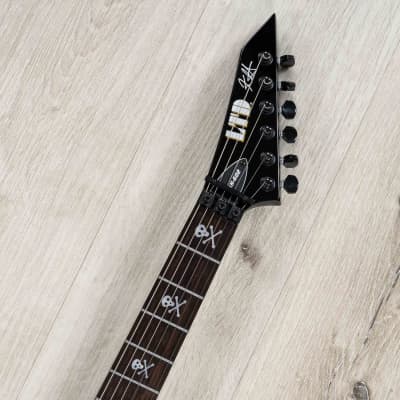 ESP LTD KH-602 Kirk Hammett Signature Guitar, Macassar Ebony Fretboard, Black image 8