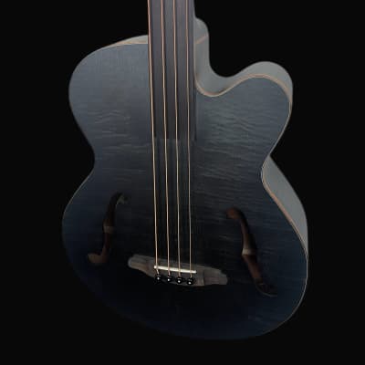 ARIA FEB-F2 / FL STBK (Stained Black) Fretless Electro Acoustic Guitar image 4