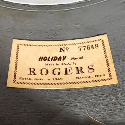 Vintage Rogers Holiday 3pc Drum Set Black Diamond Pearl (Late '60s) image 8