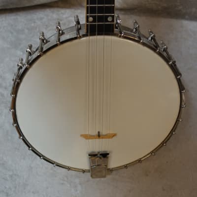 1924/1925 Vega Tubaphone Style M tenor banjo with vintage strap image 9