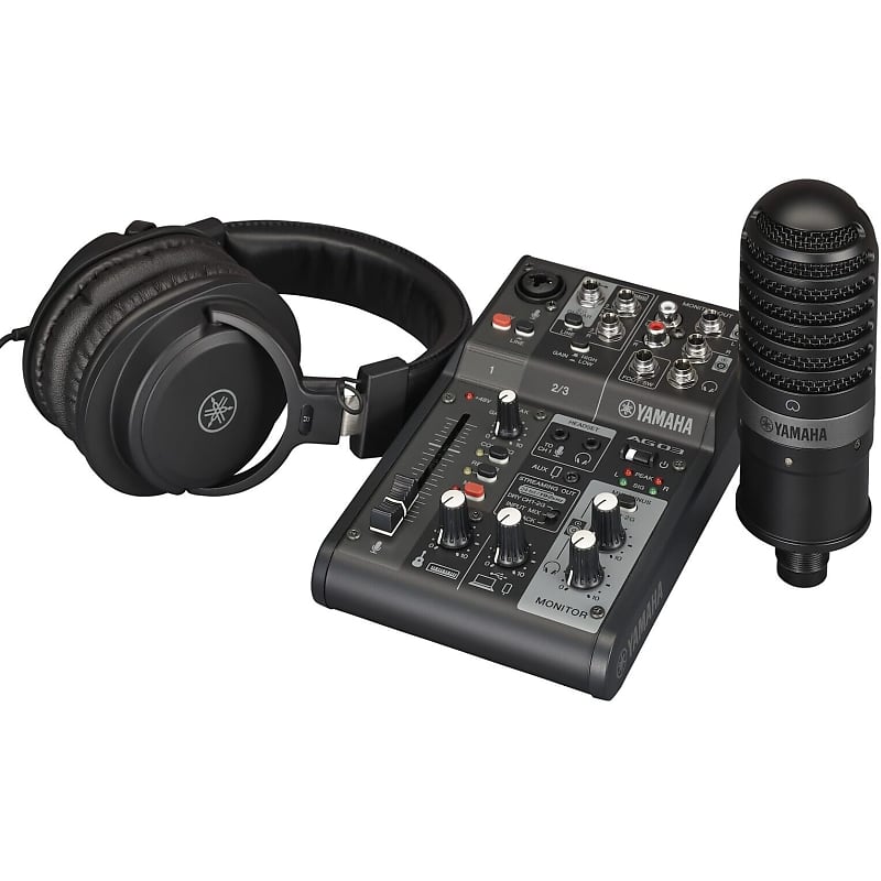 Yamaha AG03MK2 Livestreaming USB Mixer, Black, with Live Stream