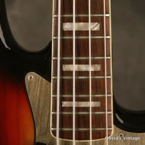 original 1977 Fender JAZZ BASS Sunburst w/GOLD pickguard image 5