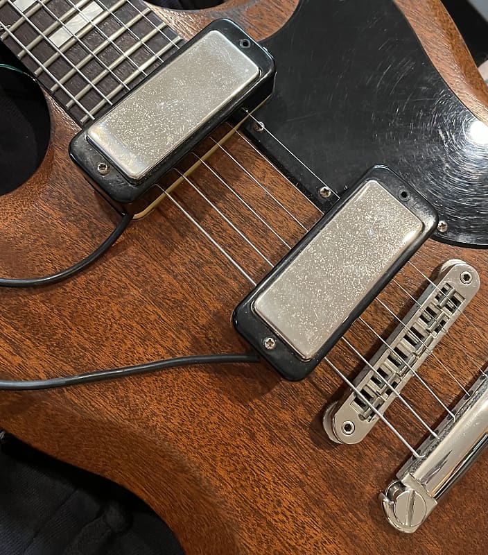 Gibson Mini humbucker pickups set neck/bridge RHY/lead - Silver image 1