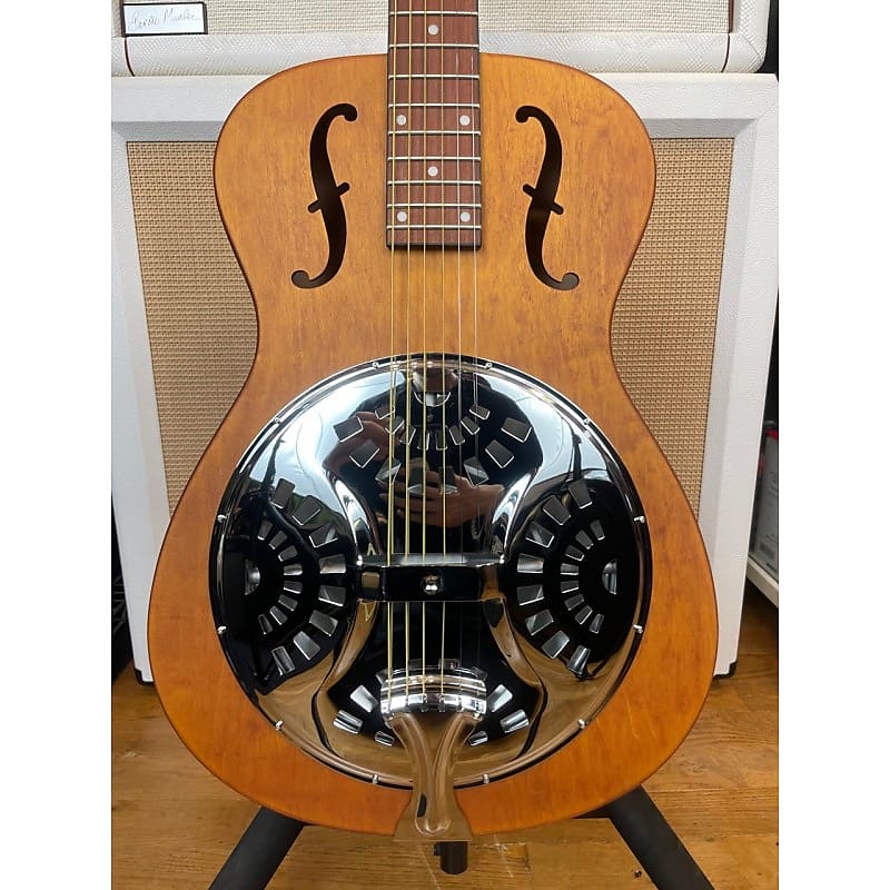 Dobro Hound Dog Round Neck Vintage Brown Reverb