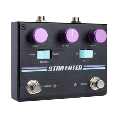 Pigtronix Star Eater All-Analog Dual Footswitch Super Jumbo Fuzz Pedal with Hunger, Volume, Sweep, Voice, and Contour Knobs image 3
