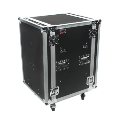 OSP SC16U-20SL 16 Space ATA Amp Rack w/Casters and Attached Utility Table image 2