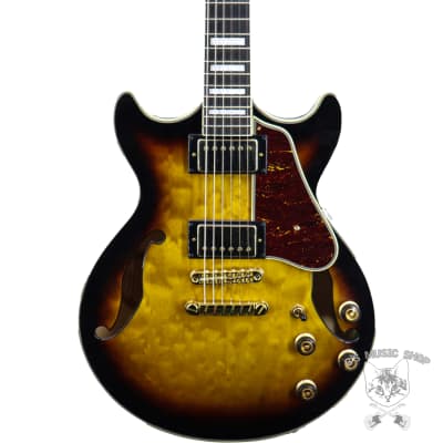 Ibanez Artcore Expressionist AM93QM Electric Guitar - Antique Yellow Sunburst image 1