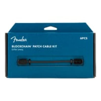 Fender Blockchain™ Patch Cable Kit (6), Extra Small, Black for sale