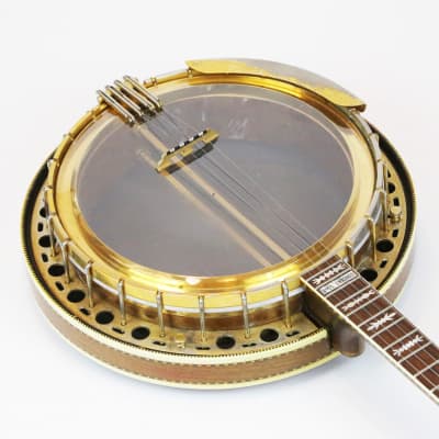 1969 Fender Concert Tone Plectrum 4-String Banjo Walnut & Gold Vintage Original Amazing Long Scale Tenor Banjo w/ Vintage Case image 5