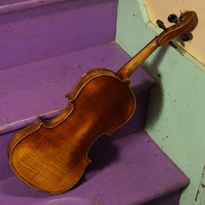 1920s Bruno German Stradivarius-Copy 4/4 Violin (VIDEO! Fresh Work, Ready to Go) image 9