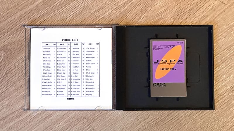 SY77(YAMAHA) JSPA vol.1 春夏秋冬 VOICE CARD Yamaha SY77 / TG77 voice ROM card JSPA vol. 1 BOXED complete