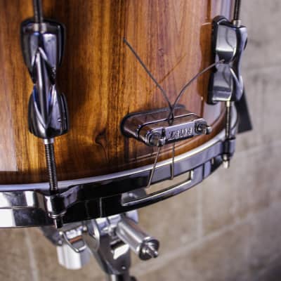 Custom Handcrafted 6.5" x 14" Walnut Stave Snare Drum image 11