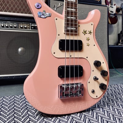 Burny BRB 2008 short scale 32” Shell pink Rickenbacker style image 3