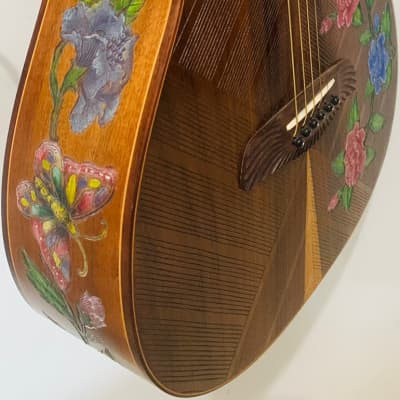 Blueberry Handmade Parlor Acoustic Guitar Floral Motif - Built to Order image 7