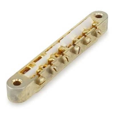 Faber ABRH ABR-1 Bridge (fits Inch studs) - nickel with natural brass saddles image 15