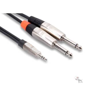 Hosa HMP-010Y 1/8" TRS to Dual 1/4" TS Stereo Breakout Y-Cable - 10'